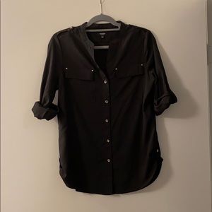 Button down with roll up sleeves